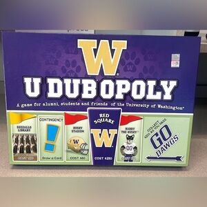 UW Dub Opoly Board Game - University of Washington, Go Huskies! New, Sealed.